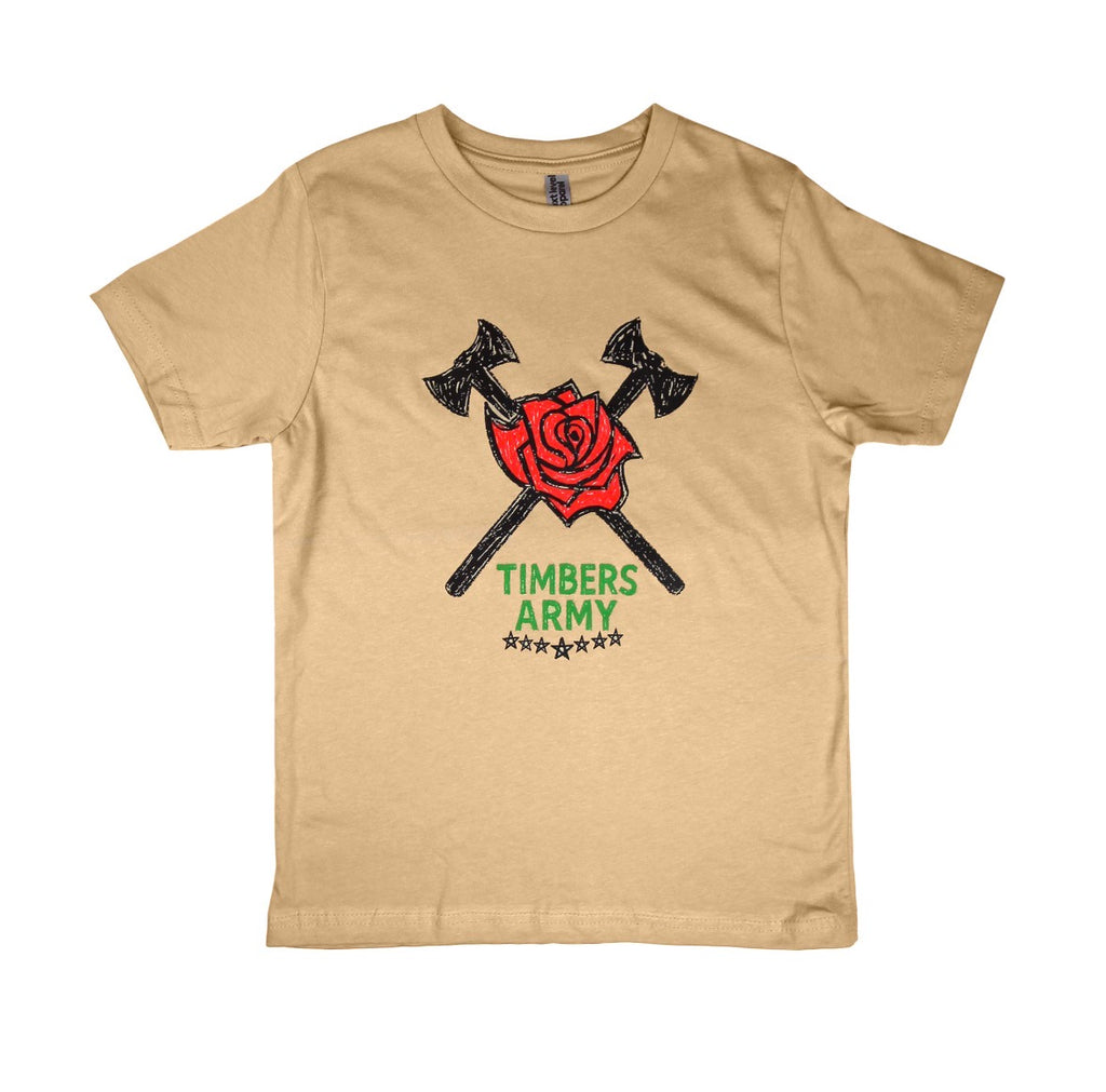 Crayon Axe & Rose Youth Tee