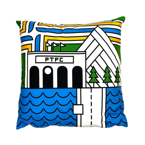 City in Lines Throw Pillow